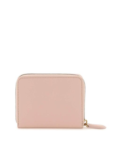 Pinko Pink Leather Zip-around Wallet
