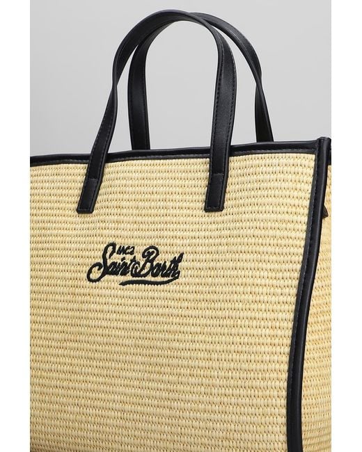 Mc2 Saint Barth Metallic Vivian Mini Straw Tote