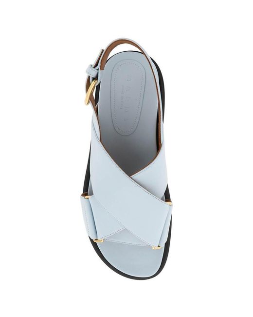 Marni Fussbett Sandals in White | Lyst