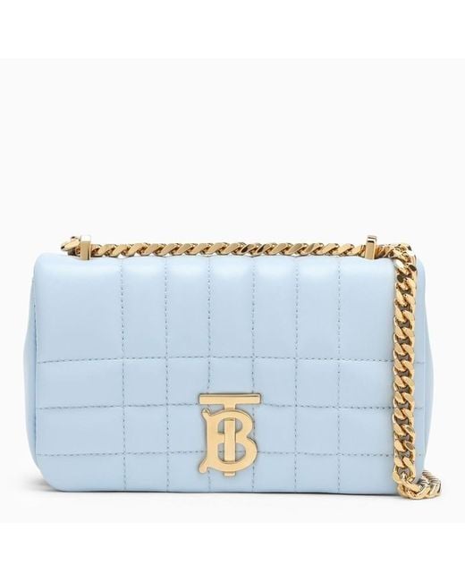 Burberry Light Blue Quilted Leather Bag Lyst