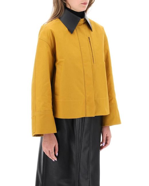 Jil Sander Yellow Jacket With Leather Collar