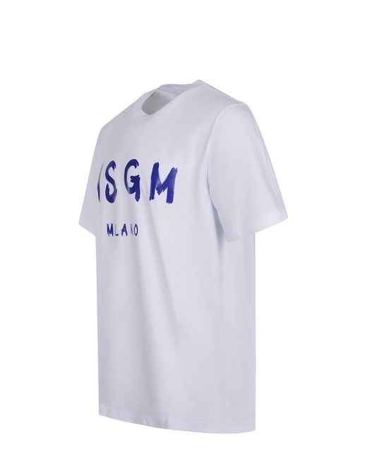 MSGM Blue T-Shirts And Polos for men