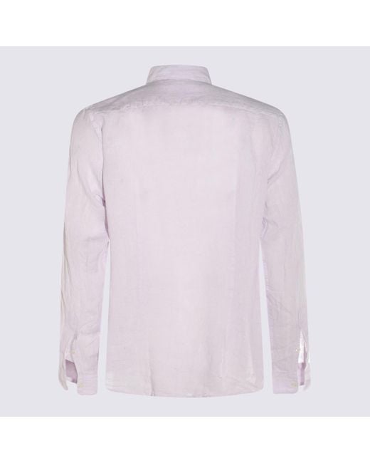 Altea Purple Lilac Linen Shirt for men