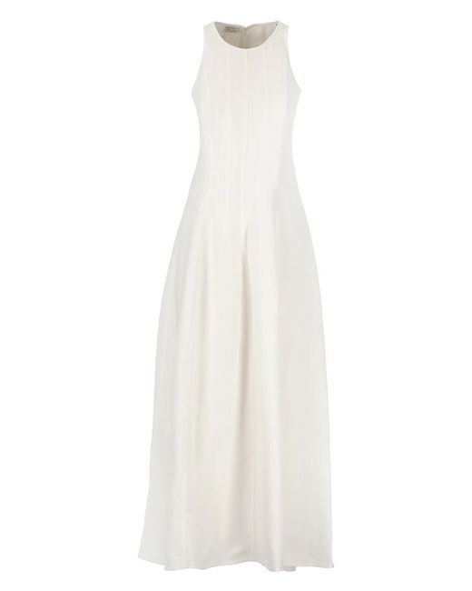 Brunello Cucinelli White Dresses Ivory