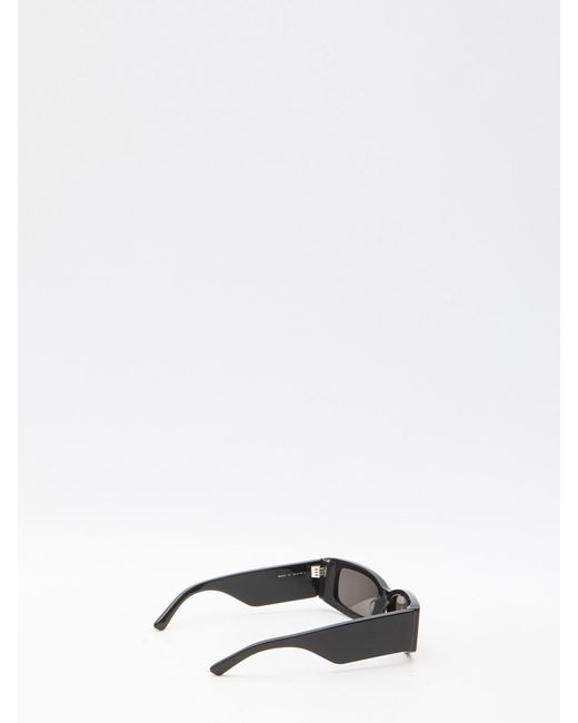 Balenciaga White Max Rectangle Sunglasses for men