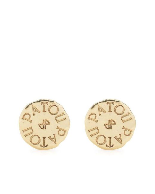 Patou Metallic Coin Clip-on Earrings