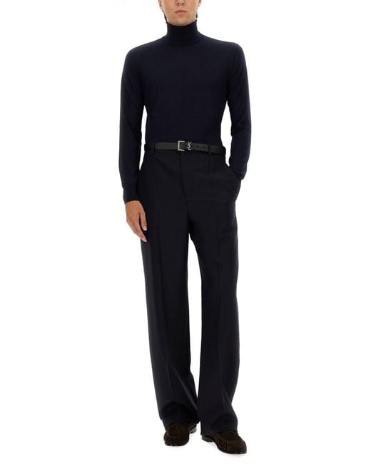 Saint Laurent Blue High Waist Pants for men