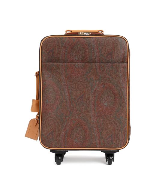 Etro Brown Paisley Carry On Bag for men