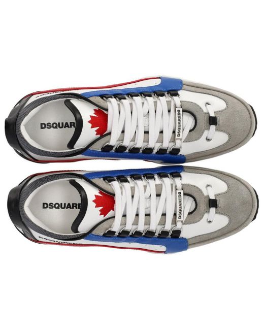 DSquared² Legendary White Blue Red Sneaker for men
