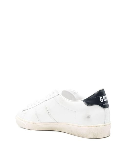 Golden Goose Deluxe Brand White Leather Matchstar Sneakers With Rubber Sole for men