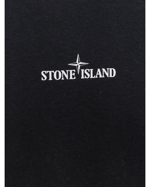 Stone Island Black T-shirts And Polos for men