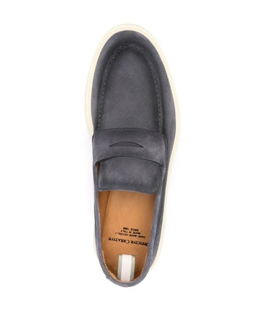 Officine Creative Gray Suede Moccasins for men