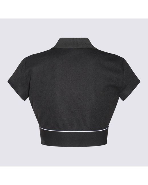 Alexander Wang Black Viscose Polo Shirt