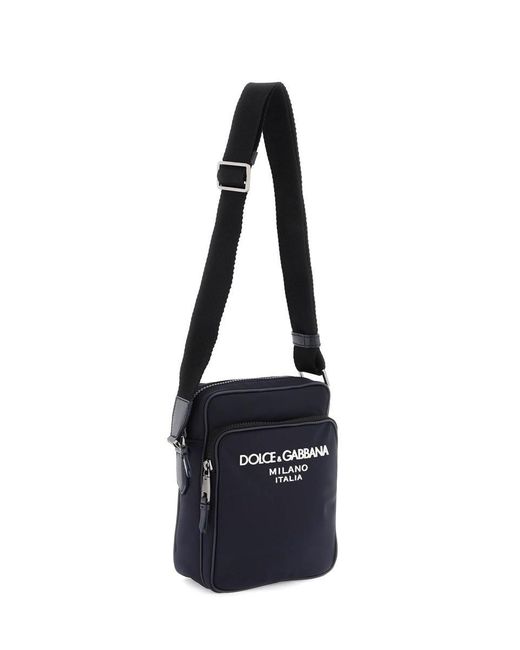 Dolce & Gabbana Blue Nylon Crossbody Bag for men