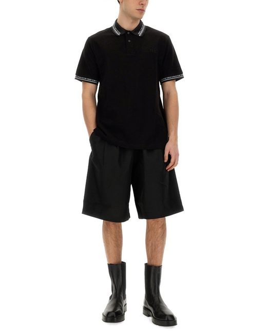 Versace Black Monogram Polo for men