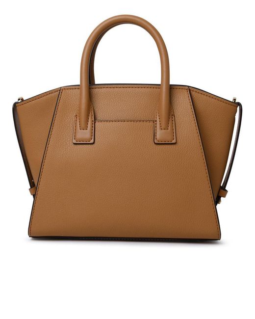 Michael Kors Brown Pale Peanut 'avril' Small Leather Bag