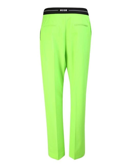 MSGM Green Trousers