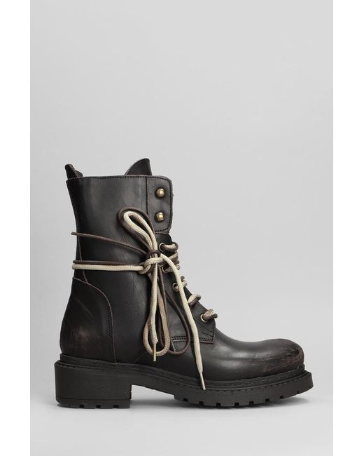 METISSE Black Combat Boots