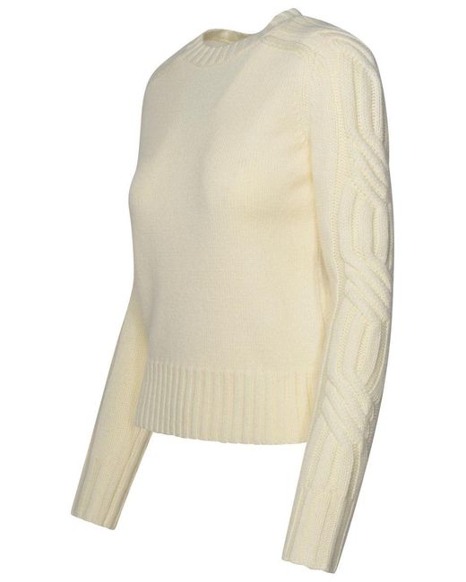 Max Mara Natural Ivory Cashmere Sweater