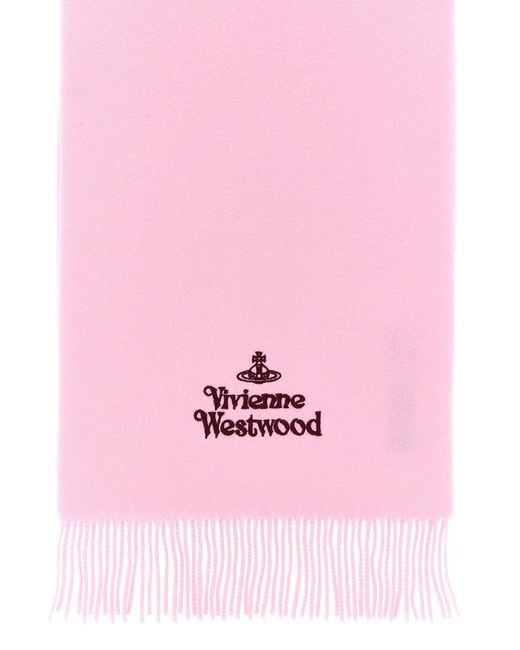 Vivienne Westwood Pink 'embroidered' Scarf