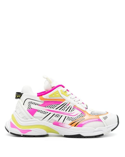 Ash Pink Race Panelled Sneakers
