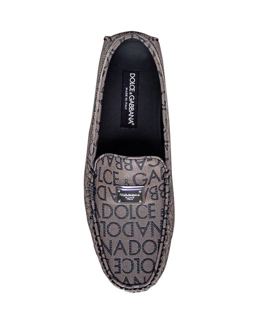 Dolce & Gabbana Gray Jacquard Slipper for men