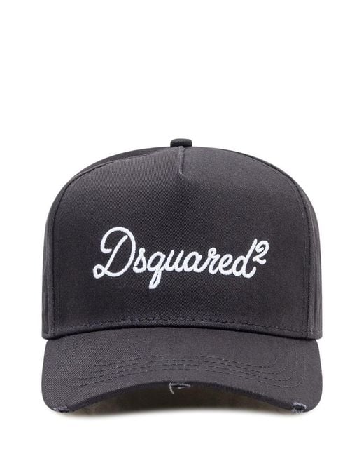 DSquared² Gray Baseball Cap With Front Embroidery