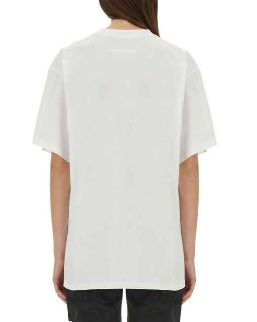 MM6 by Maison Martin Margiela White T-Shirt With Logo
