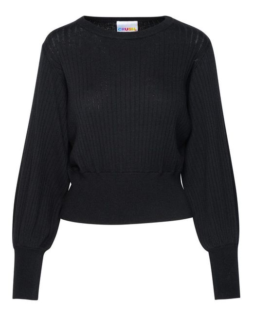 Crush Black Cashmere Blend Sweater