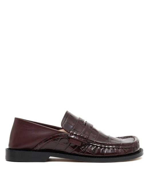 Loewe Brown Campo Leather Loafers