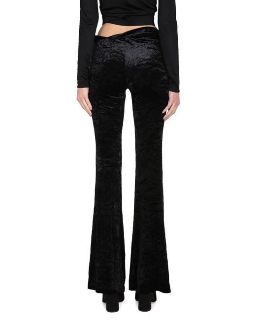 Versace Black Velvet Flared Pants