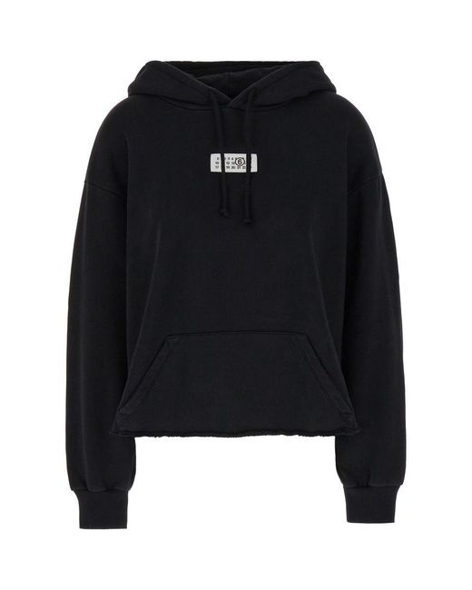 MM6 by Maison Martin Margiela Black Hoodie With Logo,