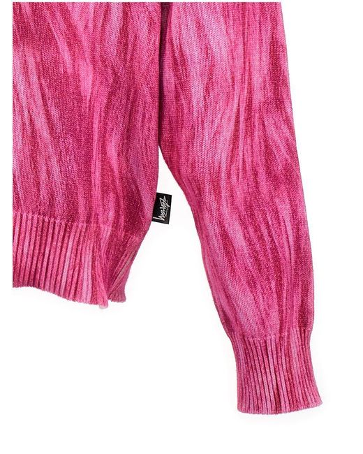 Stussy Printed Fur Sweater, Cardigans in Pink for Men | Lyst
