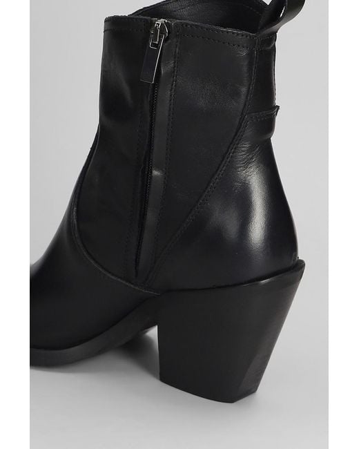 METISSE Black Texan Ankle Boots