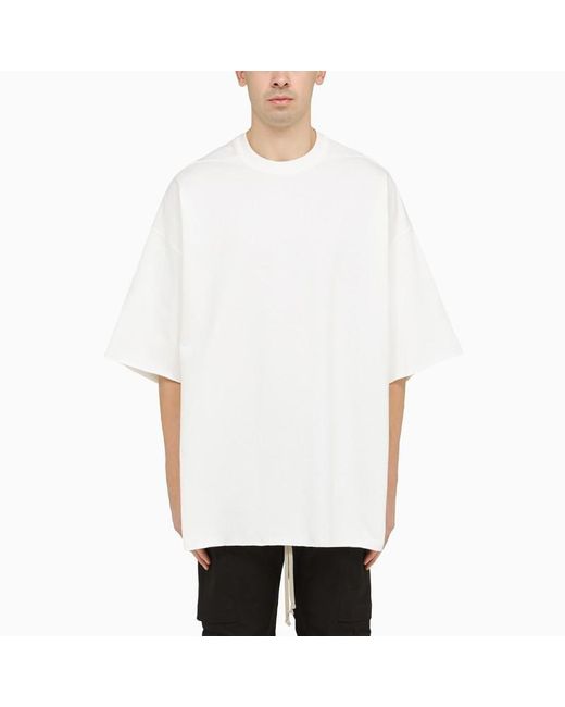 Rick Owens Tommy T White Oversize T-shirt In for men