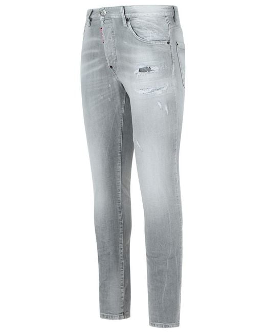 DSquared² Blue 'Skater' Cotton Denim Jeans for men