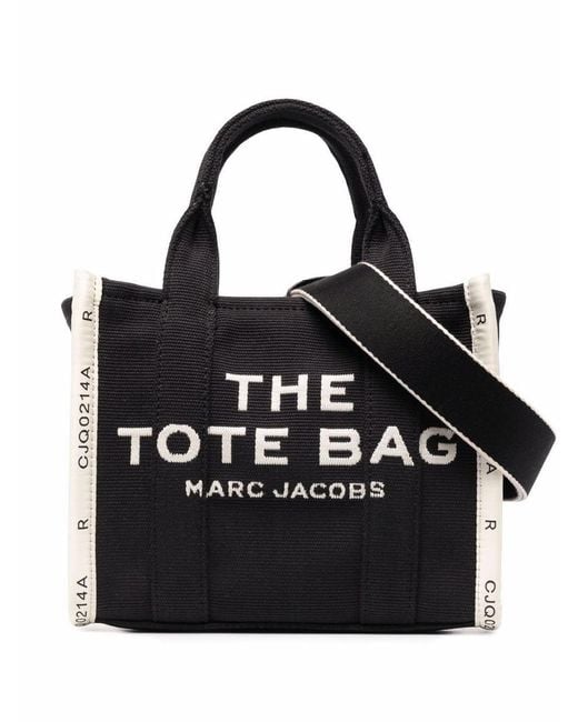 Marc Jacobs The Small Tote Cotton-blend Tote Bag in Black
