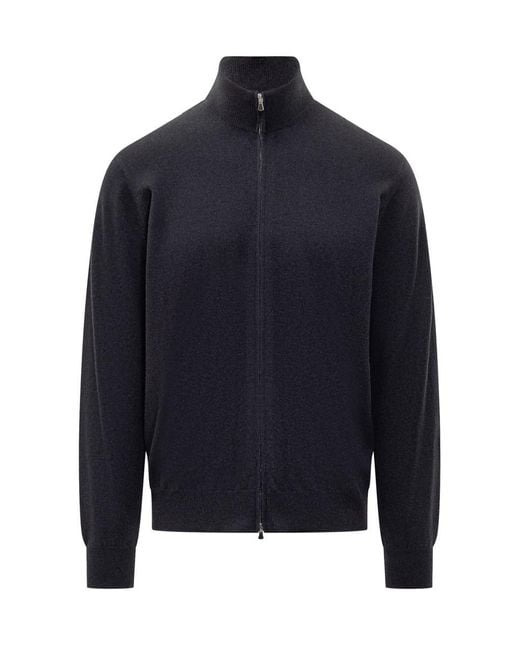 FILIPPO DE LAURENTIIS Blue Cardigan With Zip for men