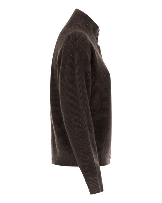 Peserico Black Cardigan With Buttons