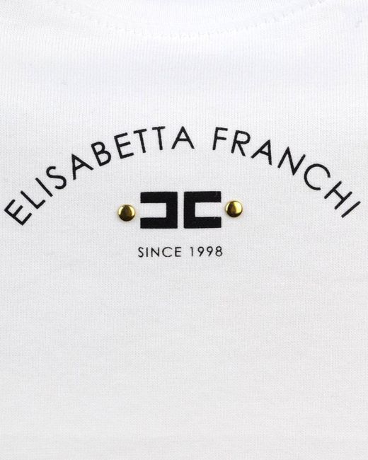 Elisabetta Franchi White Canotta