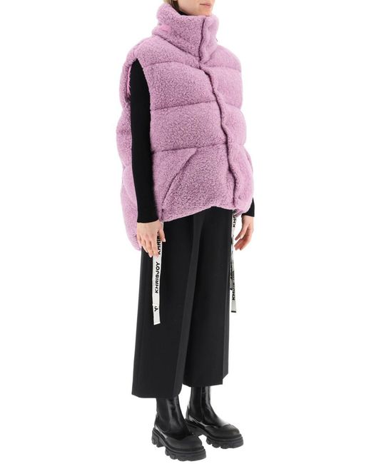 Khrisjoy Pink Padded Fleece Vest