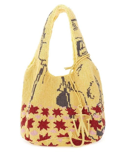 J.W. Anderson Metallic Mini Beaded Tote Bag