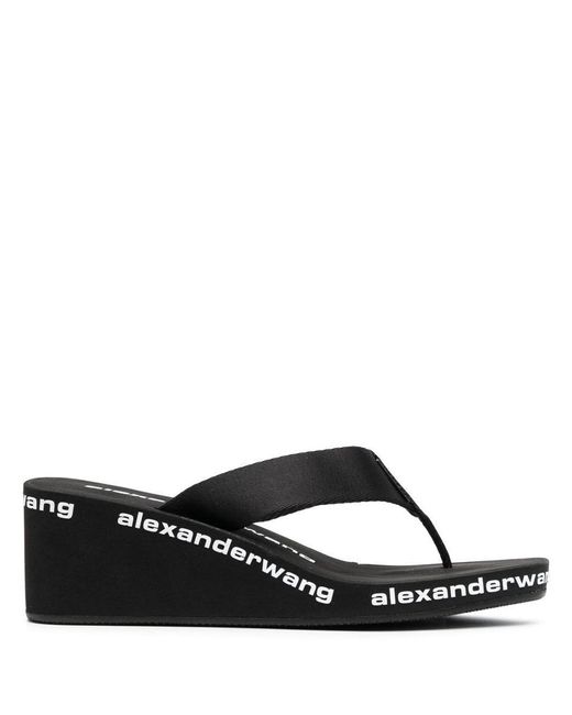 Alexander Wang Aw Wedge Flip Flop Shoes in Black | Lyst