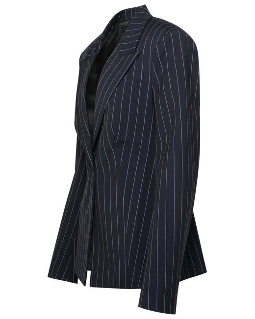 The Attico Blue Midnight Polyester Blend Blazer