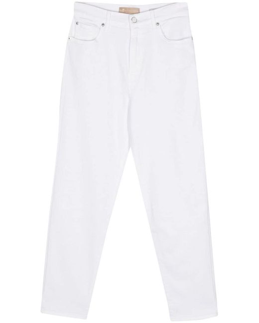 7 For All Mankind White Malia Luxe Denim Jeans