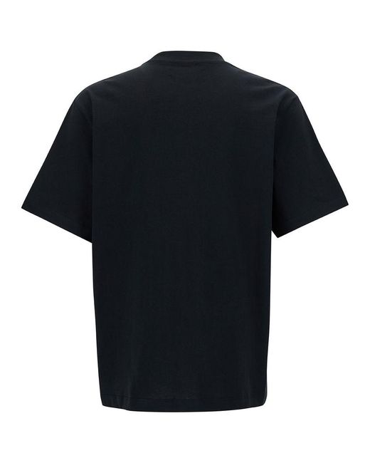 Amiri Black T-Shirt With Contrasting Logo Print for men