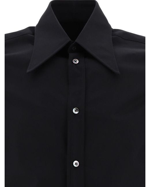 Maison Margiela Black Pointed Collar Shirt for men