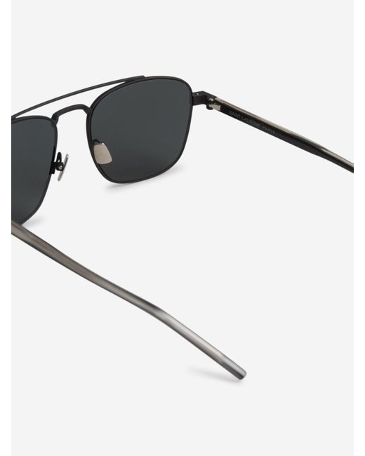Saint Laurent Black Aviator Sunglasses Sl 665 for men