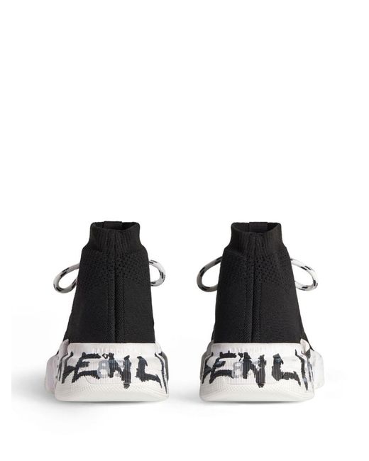 Balenciaga Black Speed 2.0 Graffiti Lace-up Sneakers for men