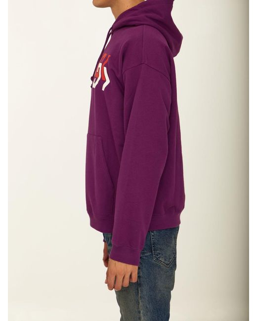 Gucci Printed Purple Hoodie for men